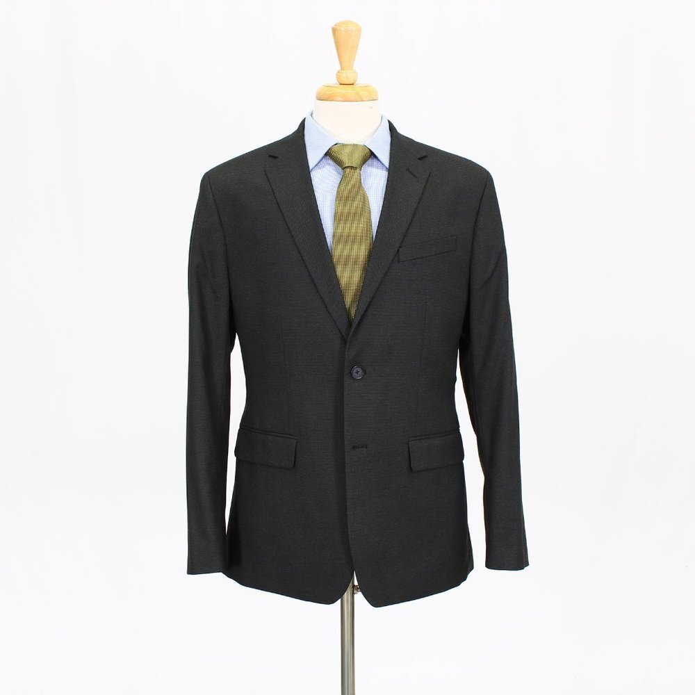 Banana Republic 42R Gray Solid 2-Button Sport Coat Blazer Jacket B572